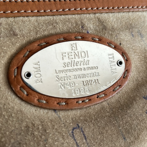FENDI Selleria Doctor Bag pebbled leather 🇮🇹 PRE-LOVED Caramel - Picture 2 of 14